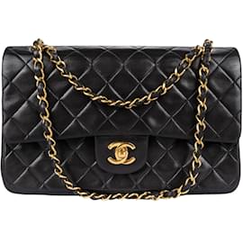 Chanel-Chanel Quilted Lambskin 24K Gold Medium Brown Double Flap Bag-Other