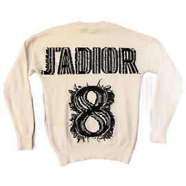 Dior J'adior 8 Kaschmir Pullover Schwarz Creme Schwarz Roh