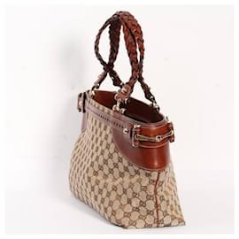 Gucci-Gucci Braided Shopping Bag-Beige,Light brown