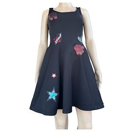 Philipp Plein Kleid Schwarz Polyester Schwarz