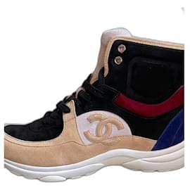 Chanel-New tricolor CC high-top sneakers-Other