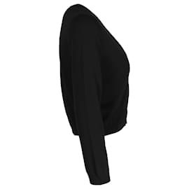 Autre Marque-Max Mara Weekend Cropped Cardigan in Black Viscose-Black