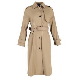 Theory-Twill-Trenchcoat aus hellbraunem Polyester Braun Beige