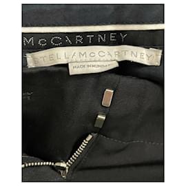 Stella Mc Cartney-Stella McCartney Pleated Trousers in Black Cotton-Black