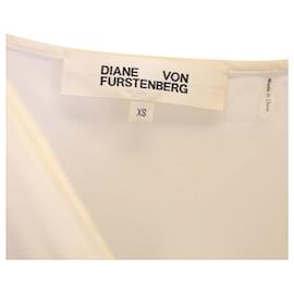 Diane Von Furstenberg-Diane Von Furstenberg Slip-Kleid aus weißer Seide-Weiß,Roh