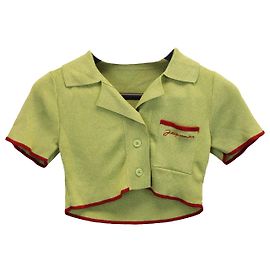 Polo Corto Jacquemus 'Le Haut Brilho' de Algodón Verde Verde