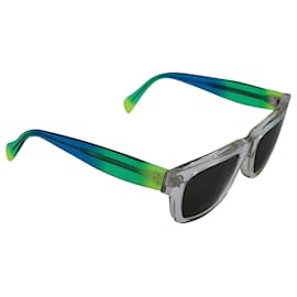 Céline-Óculos de Sol Celine Square em Plástico Verde-Verde