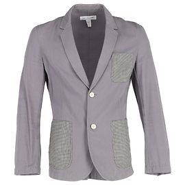 Blazer Comme Des Garcons Patch Pocket em jeans de algodão cinza Marrom