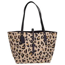 Coach-Coach Leopard-Print Market Tote Bag in Multicolor Leather-Multiple colors