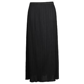 Pleats Please Plissee-Maxirock aus schwarzem Polyester Schwarz
