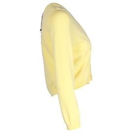 Autre Marque-Max Mara Weekend Cropped Cardigan in Yellow Viscose-Yellow