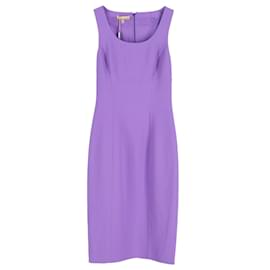 Michael Kors-Michael Kors Sleeveless Shift Dress in Purple Wool-Purple