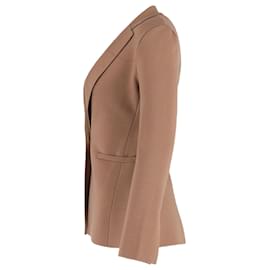 Theory-Theory Single-Breasted Blazer Jacket in Brown Wool -Brown