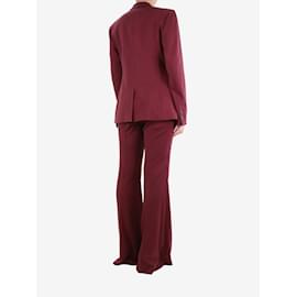 Gabriela Hearst-Conjunto blazer e calças bordô - tamanho UK 10-Vermelho