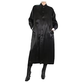 Comme Des Garcons-Black satin coat - size M-Black