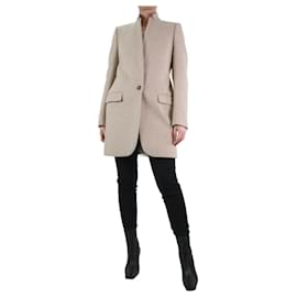 Stella Mc Cartney-Neutral single-buttoned jacket - size UK 10-Other
