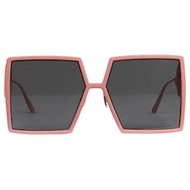 Christian Dior-Pink oversized square framed sunglasses-Pink
