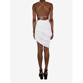 Jacquemus-White strapless gathered dress - size FR 36-White