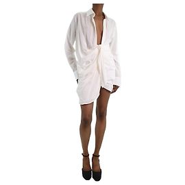 Jacquemus Vestido La Riviera branco com decote profundo - tamanho FR 36 Branco