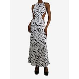 Autre Marque-White sleeveless cutout polka dot dress - size US 2-White