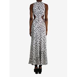 Autre Marque-White sleeveless cutout polka dot dress - size US 2-White