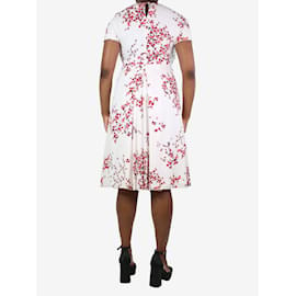 Autre Marque-Robe midi imprimée florale crème - taille UK 14-Écru