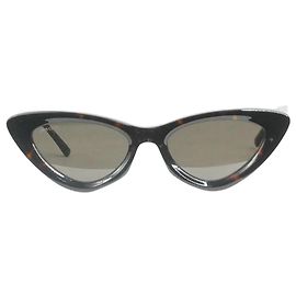 Jimmy Choo Lunettes de soleil œil-de-chat marron écaille de tortue Marron