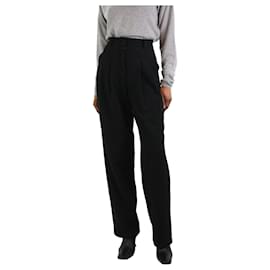 Autre Marque-Pantalón negro con pinzas en mezcla de lana - talla XS-Negro