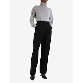 Autre Marque-Pantalón negro con pinzas en mezcla de lana - talla XS-Negro