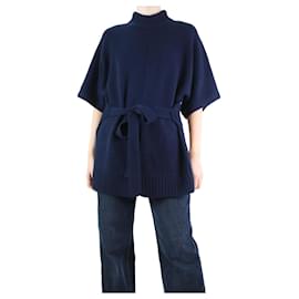 Joseph-Blue high-neck cashmere jumper - size L-Blue