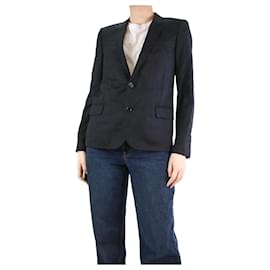 Saint Laurent-Black tonal patterned blazer - size UK 14-Black