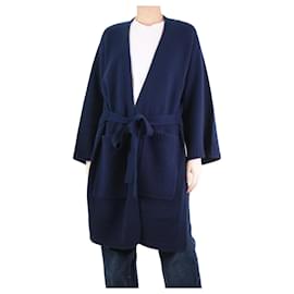 Joseph-Blue open cashmere cardigan - size L-Blue