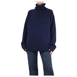Joseph Pull col roulé bleu en laine - taille L Bleu