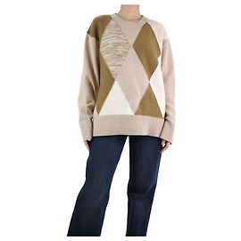 Joseph Pull ras du cou losanges beige - taille L Autre