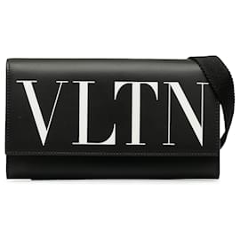 Valentino-Valentino Black VLTN Crossbody Bag-Nero