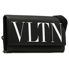 Valentino-Valentino Black VLTN Crossbody Bag-Black
