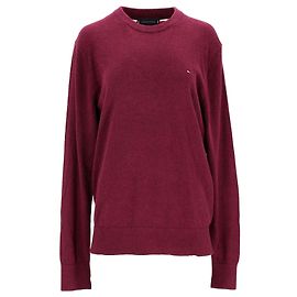 Tommy Hilfiger Maglione girocollo da uomo in cotone e cashmere Pima Rosso
