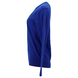 Tommy Hilfiger-Tommy Hilfiger Suéter masculino macio com decote em V em nylon azul-Azul
