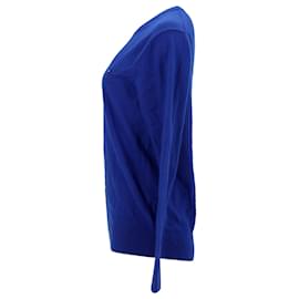 Tommy Hilfiger-Tommy Hilfiger Suéter masculino macio com decote em V em nylon azul-Azul