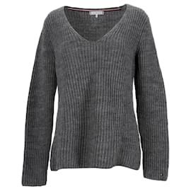 Tommy Hilfiger-Damen-Pullover mit normaler Passform-Grau