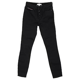 Tommy Hilfiger-Calça Jeans Feminina Como Skinny Fit Algodão Orgânico-Preto