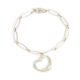 Tiffany & Co-Tiffany & Co vintage Open Heart Silver bracelet by Elsa Peretti-Silvery