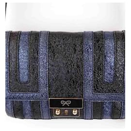 Anya Hindmarch-Esta bolsa de ombro possui um corpo de couro-Azul