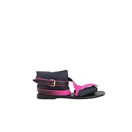 Dior-Zapatos sandalias de cuero.-Rosa