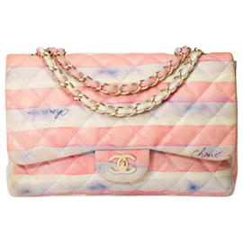 Chanel-Sac Chanel Timeless/Clássico em Couro Multicolor - 101723-Multicor