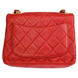 Chanel-CHANEL Mini matelassê-Vermelho