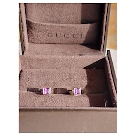 Gucci-G Cube en or glance 750/000  et amethysts-Argenté,Violet