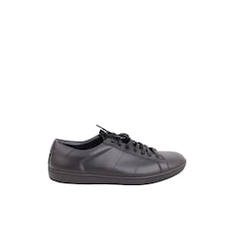 Saint Laurent-Leather sneakers-Black