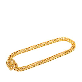 Chanel-Gold Chanel CC Chain Link Choker Necklace-Golden