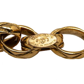 Chanel-Cinturón de eslabones de cadena CC Chanel dorado-Dorado